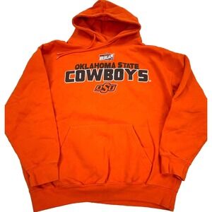 Vintage Oklahoma State Cowboys‎ Hoodie Men XL Orange Sweatshirt Sweater Y2K 00s